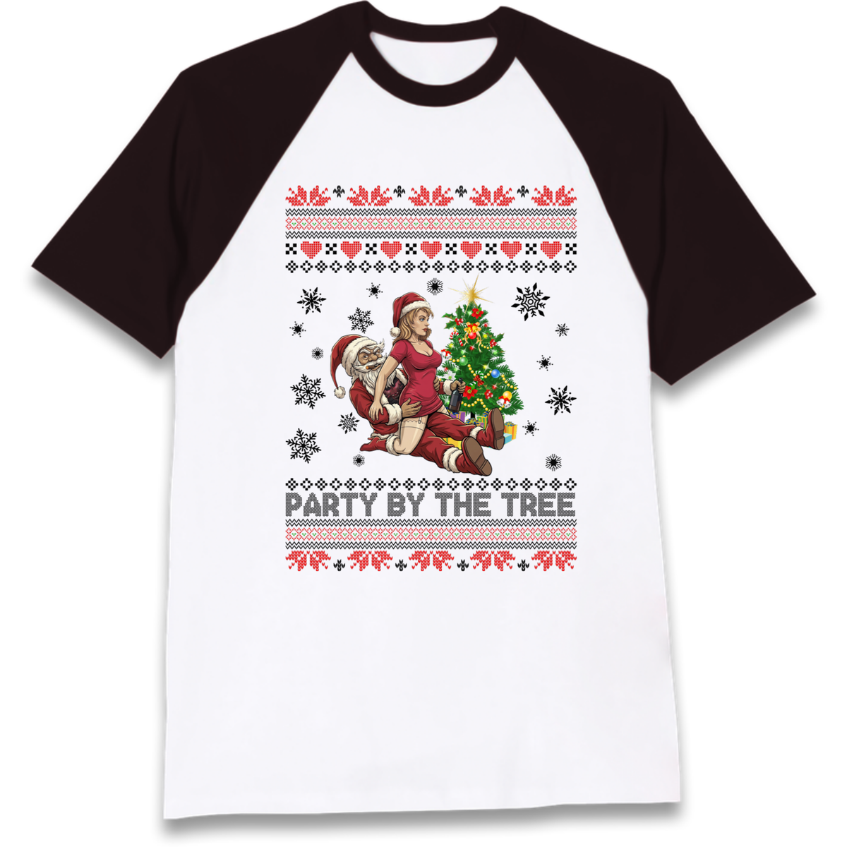 Tree Party Design Raglan T-Shirt
