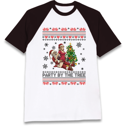 Tree Party Design Raglan T-Shirt