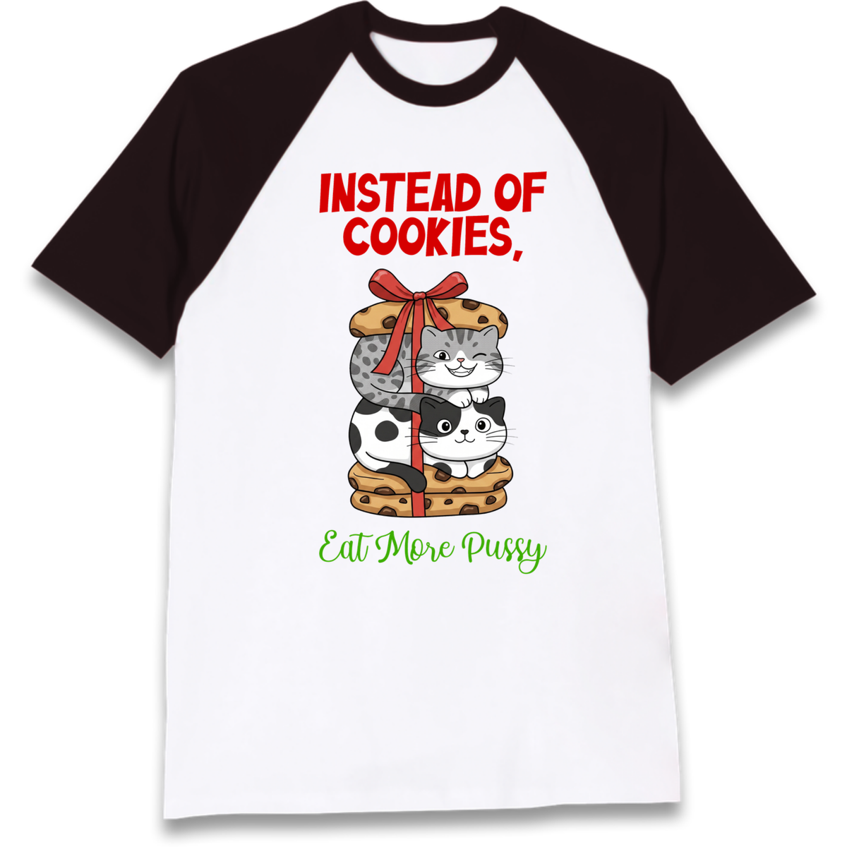 Cheeky Cat Slogan Raglan T-Shirt