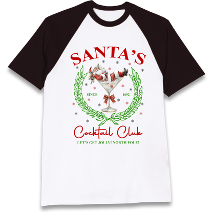 Cocktail Lover Christmas Raglan T-Shirt