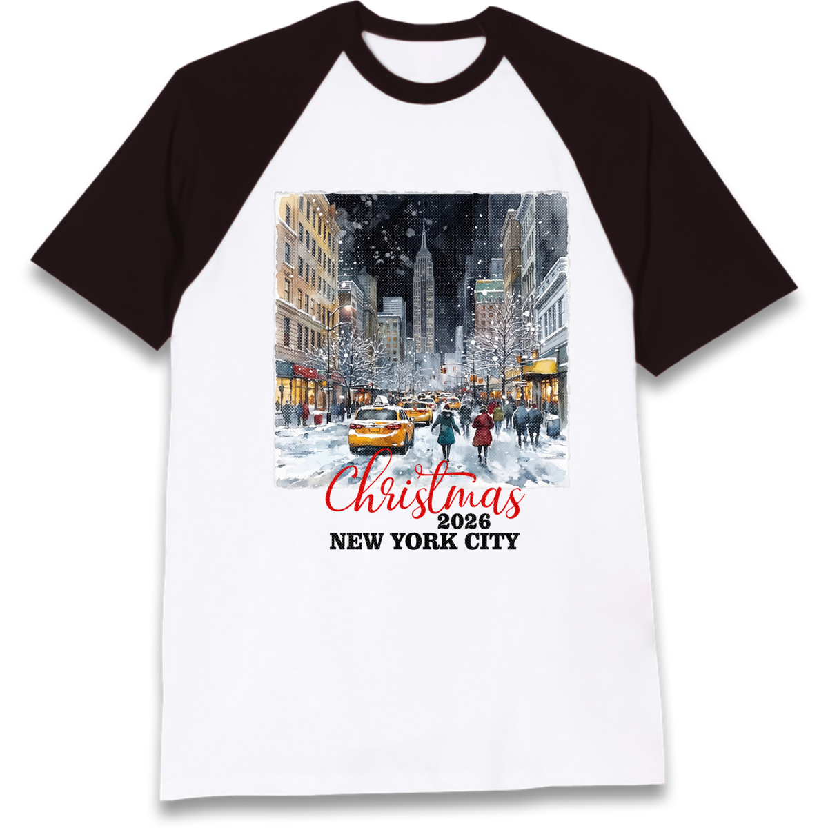 New York Winter Gift Raglan T-Shirt