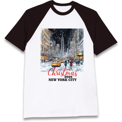 New York Winter Gift Raglan T-Shirt