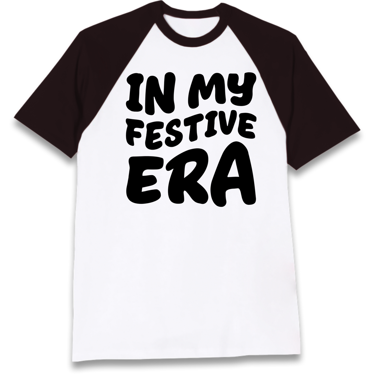 Modern Christmas Slogan Raglan T-Shirt