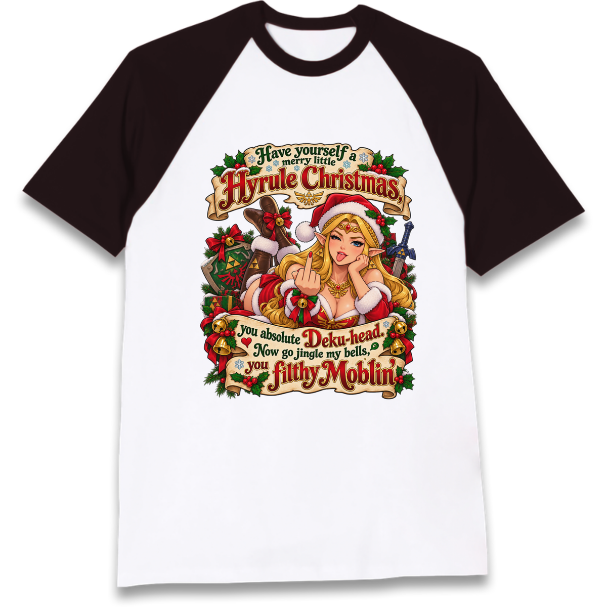 Zelda Christmas Raglan T-Shirt