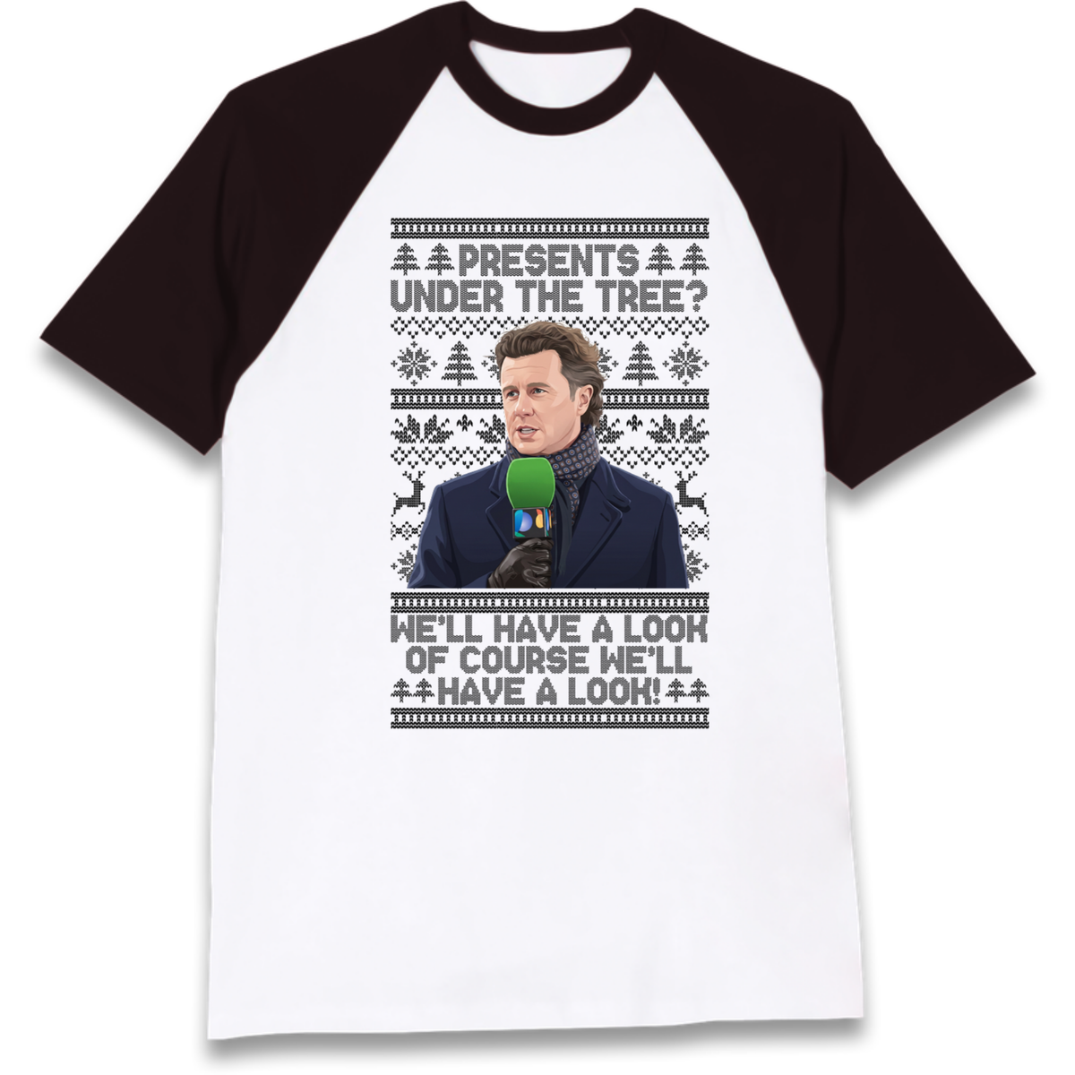 Steve Mcmanaman Christmas Raglan T-Shirt