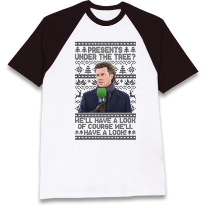 Steve Mcmanaman Christmas Raglan T-Shirt