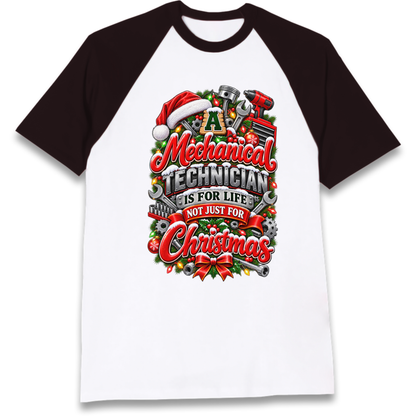 Mechanical Technician Christmas Raglan T-Shirt