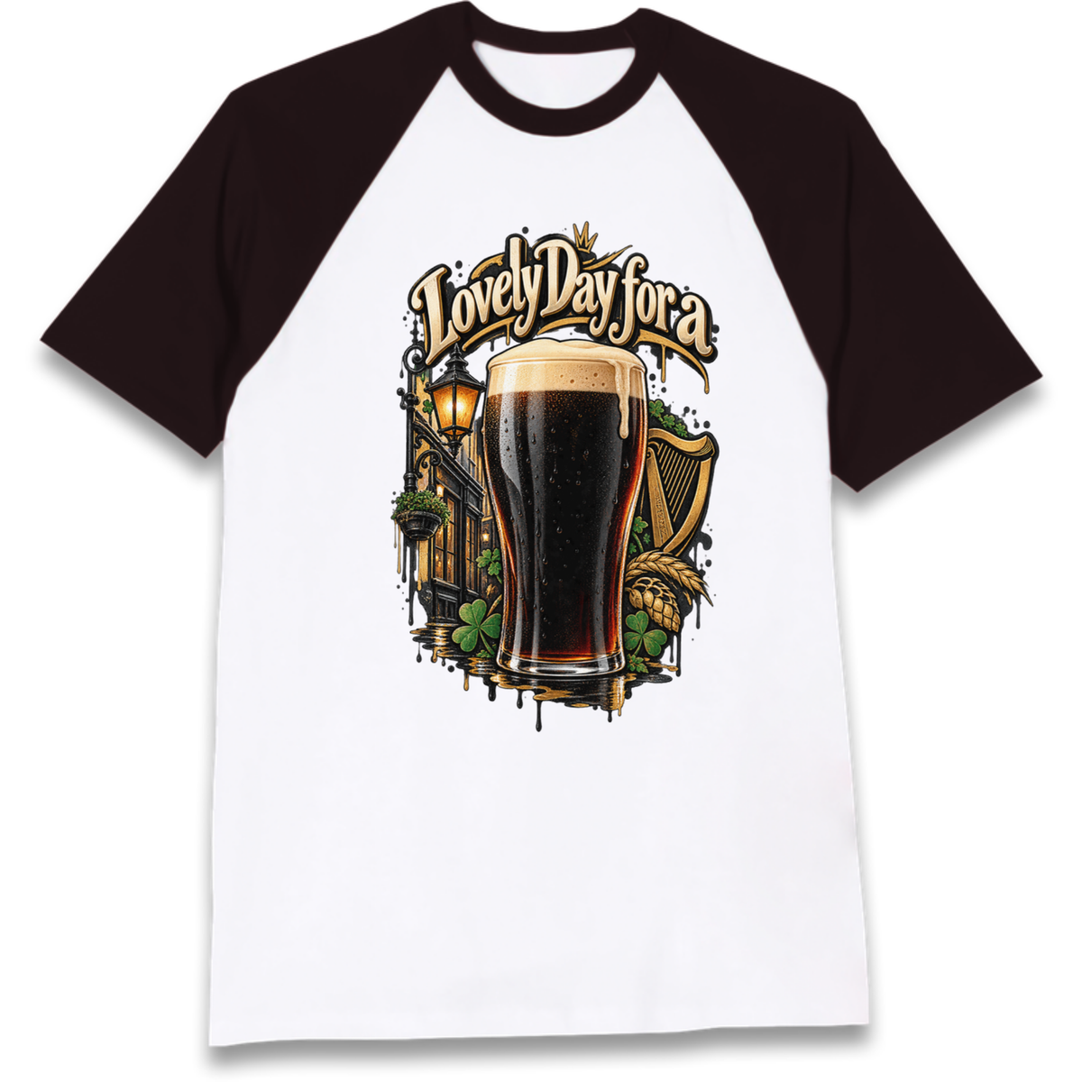 Lovely Day for a Guinness Raglan T-Shirt