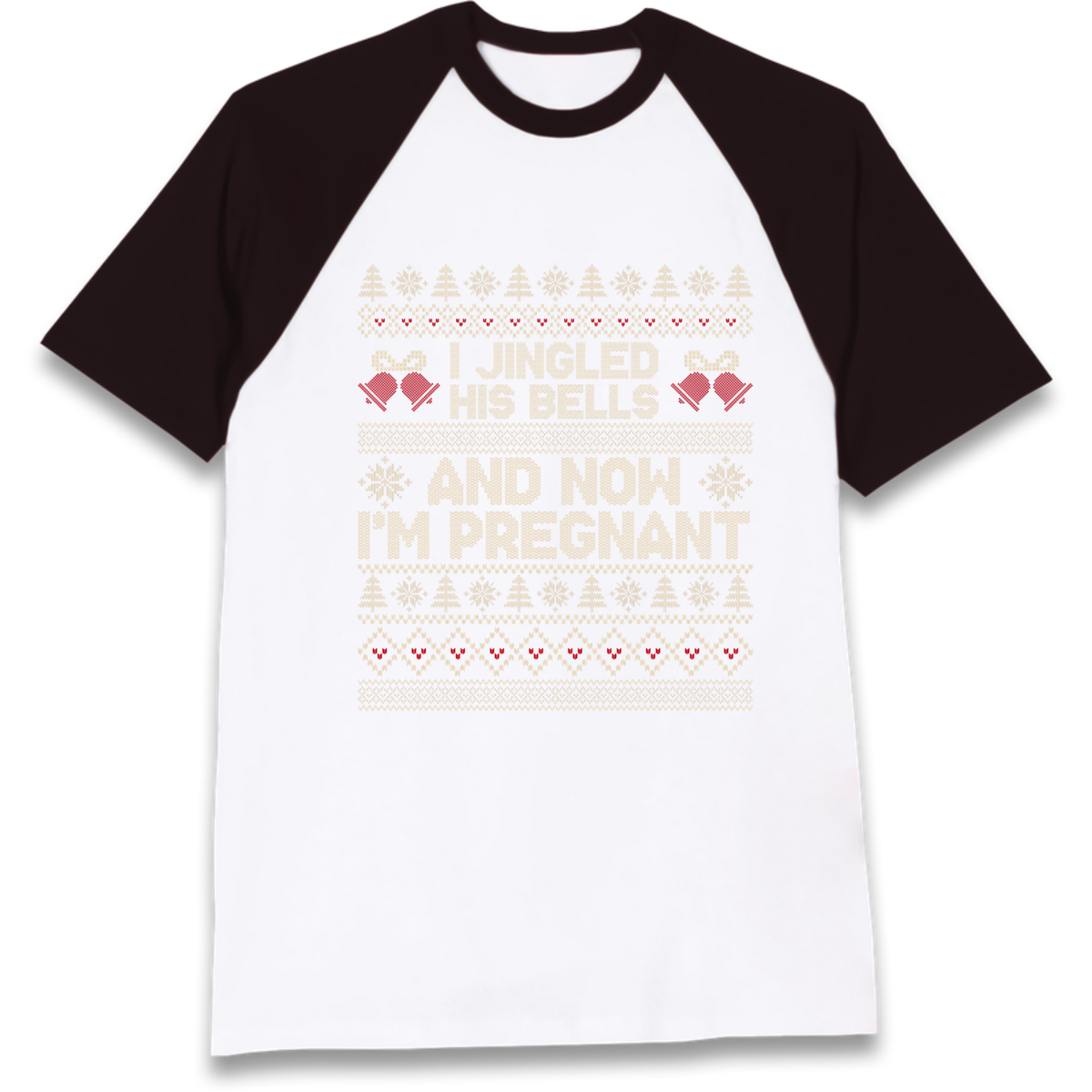 Pregnant At Christmas Raglan T-Shirt