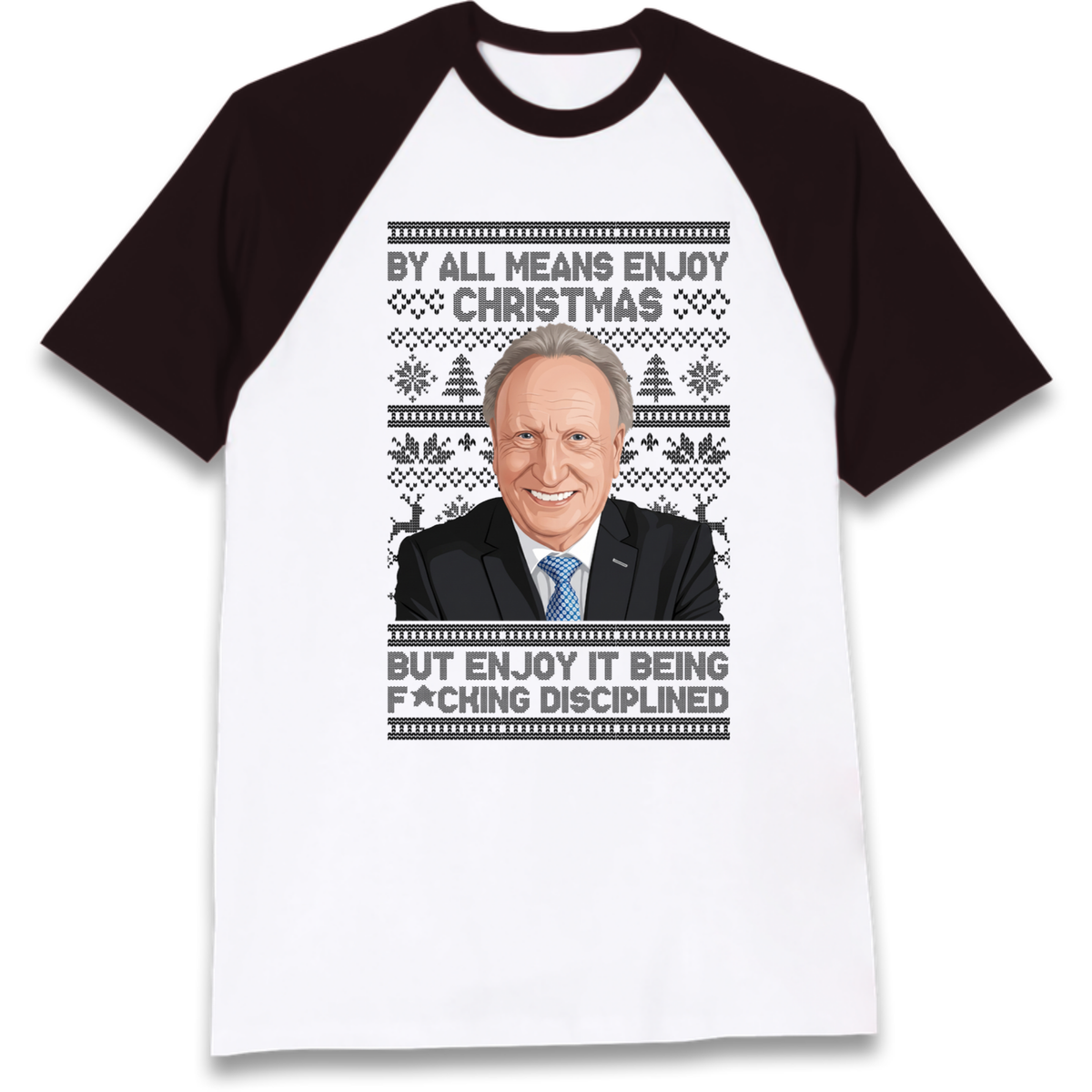 Neil Warnock Christmas Raglan T-Shirt