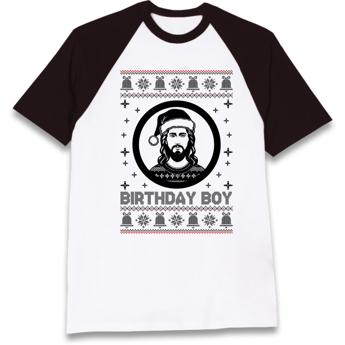 Jesus Birthday Christmas Raglan T-Shirt