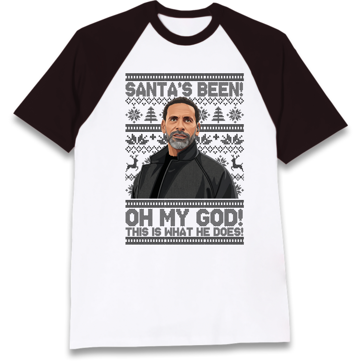Steve Rio Ferdinand Christmas Raglan T-Shirt