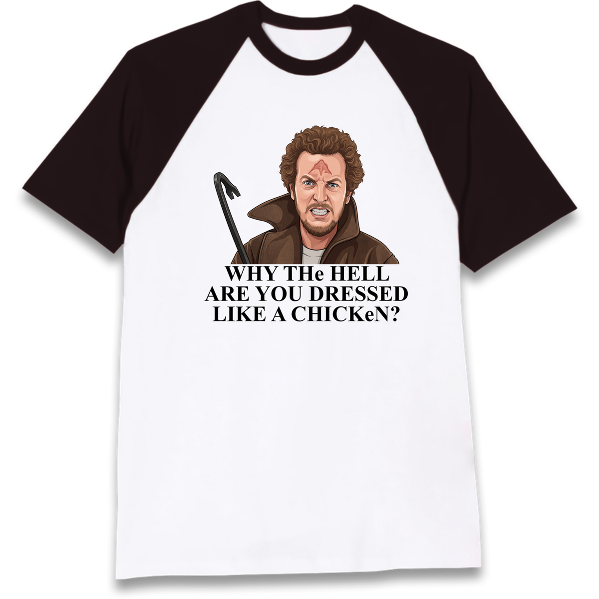 Chicken Funny Christmas Raglan T-Shirt