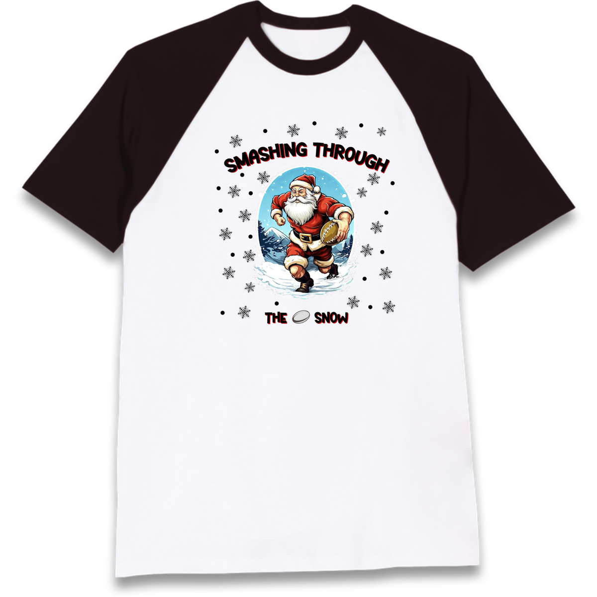 Rugby Santa Clothing Raglan T-Shirt