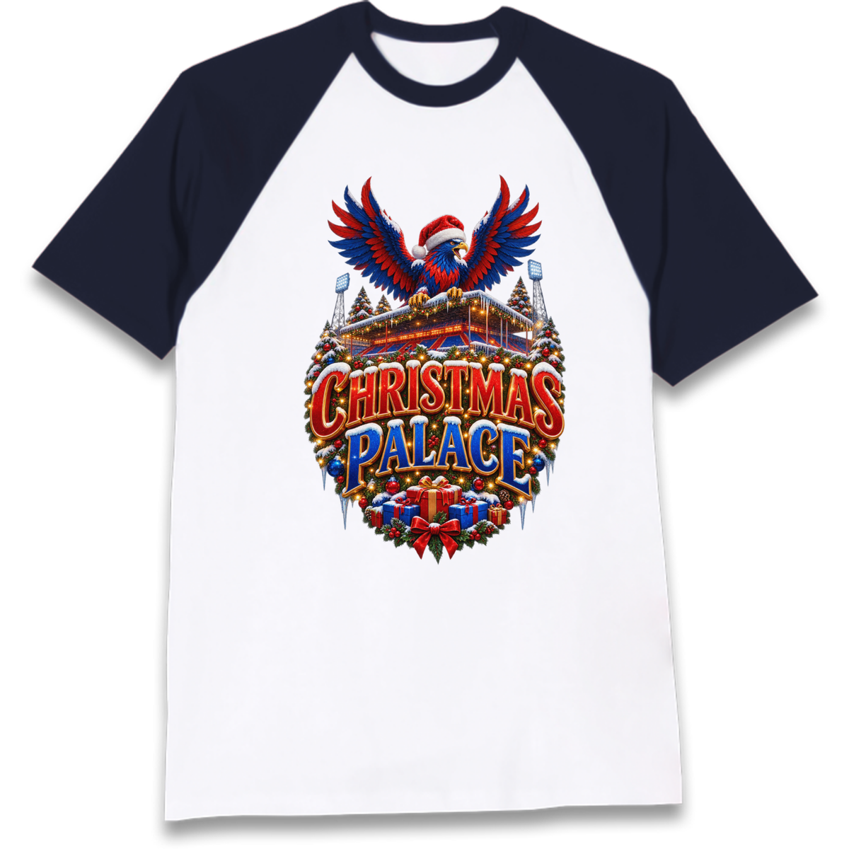 Crystal Palace Football Christmas Raglan T-Shirt