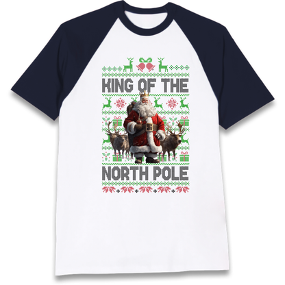King Santa Christmas Raglan T-Shirt
