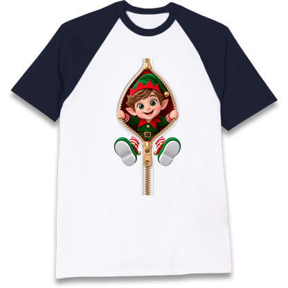 Elf Christmas Jumper Raglan T-Shirt
