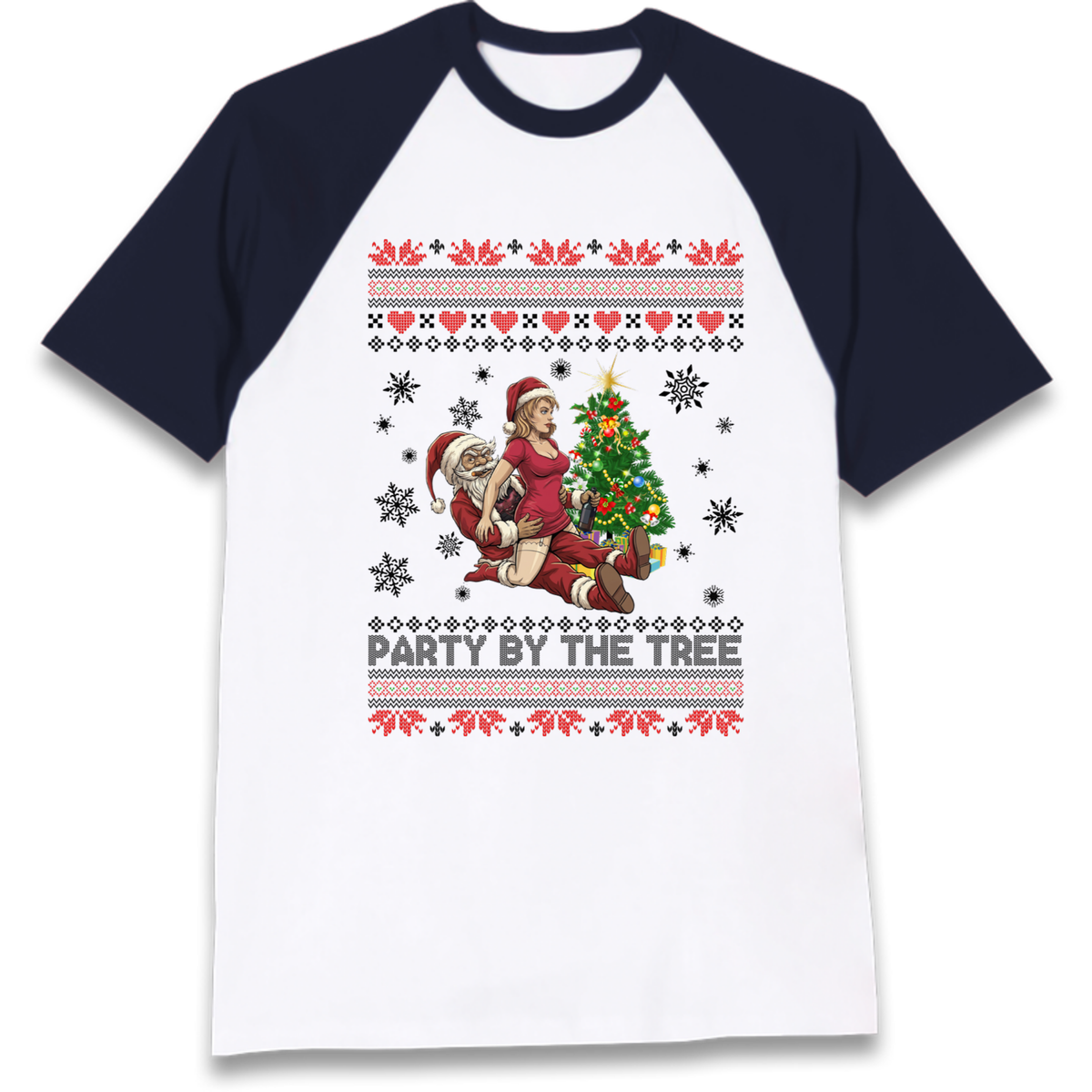 Tree Party Design Raglan T-Shirt