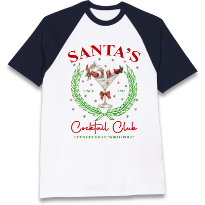 Cocktail Lover Christmas Raglan T-Shirt