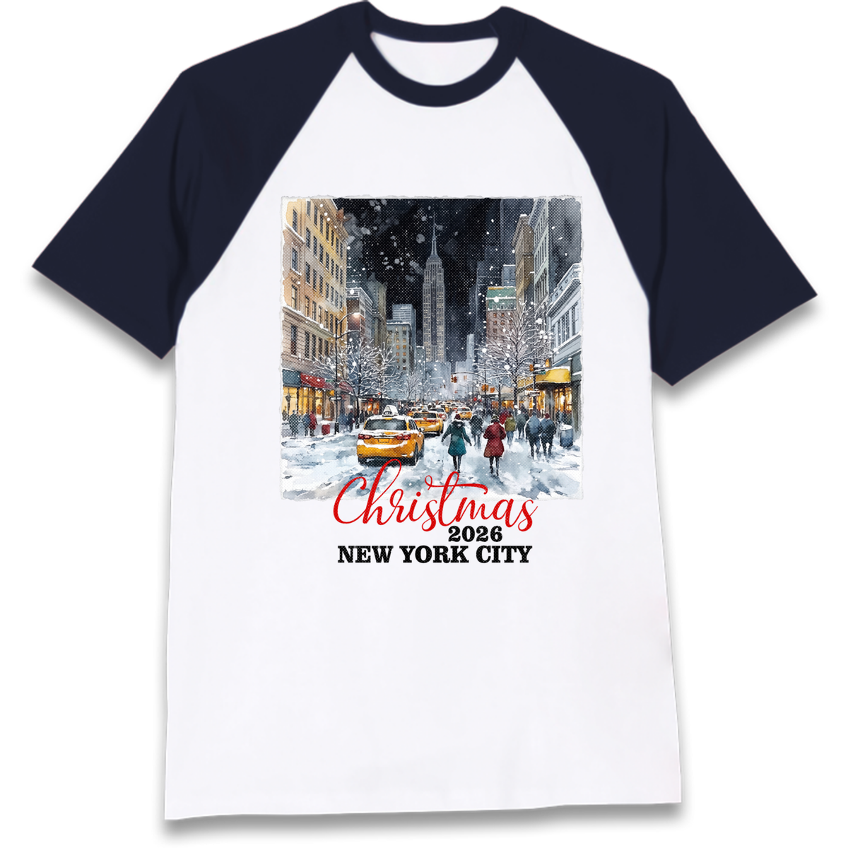 New York Winter Gift Raglan T-Shirt