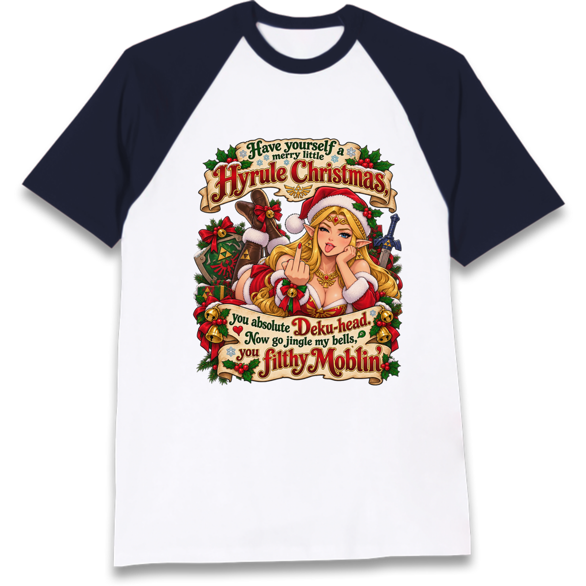 Zelda Christmas Raglan T-Shirt