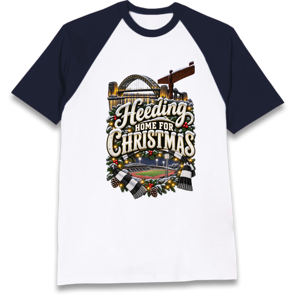 Gateshead Christmas Raglan T-Shirt