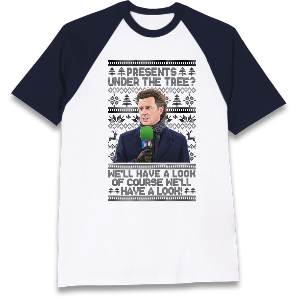 Steve Mcmanaman Christmas Raglan T-Shirt