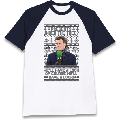 Steve Mcmanaman Christmas Raglan T-Shirt