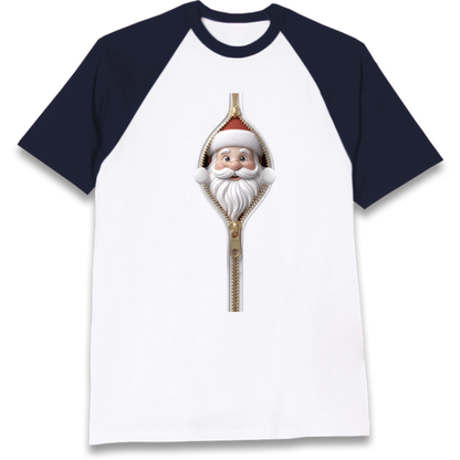 Santa Face Novelty Raglan T-Shirt