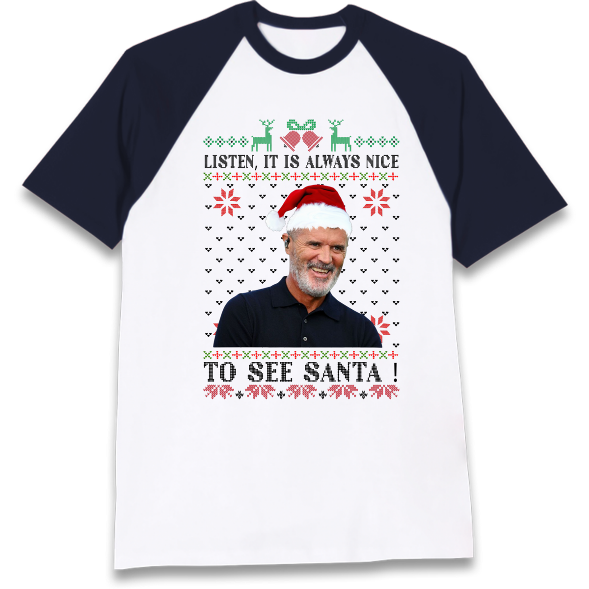Roy Keane Christmas Raglan T-Shirt