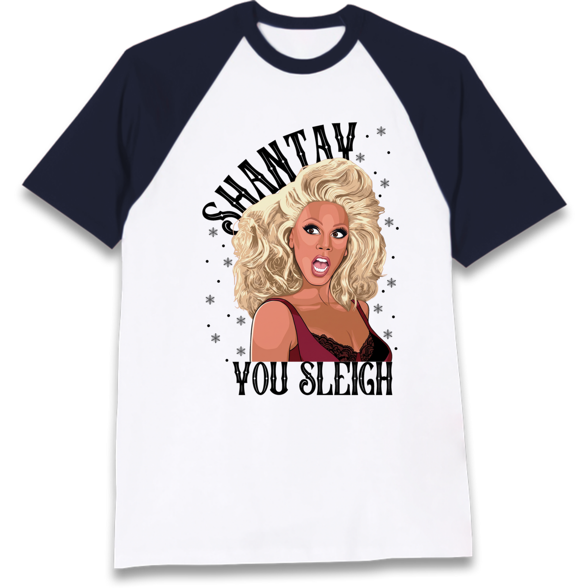 drag christmas clothing Raglan T-Shirt