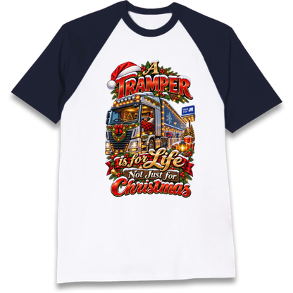 Trucker Christmas Raglan T-Shirt