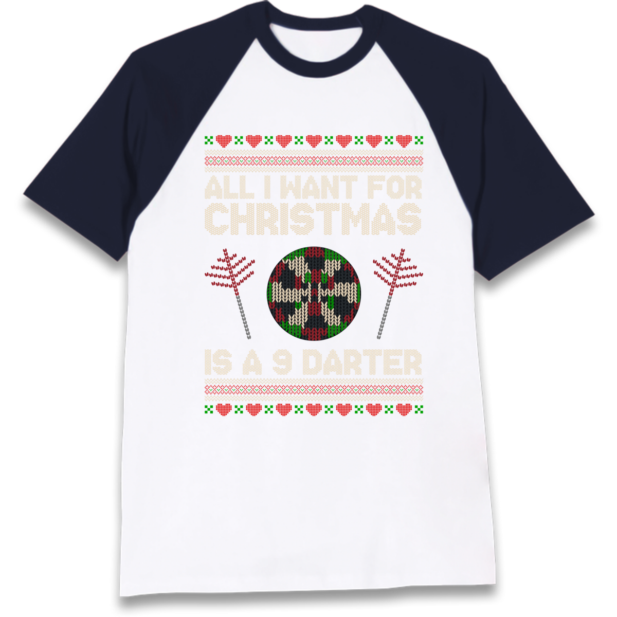 Festive Darts Outfit Raglan T-Shirt