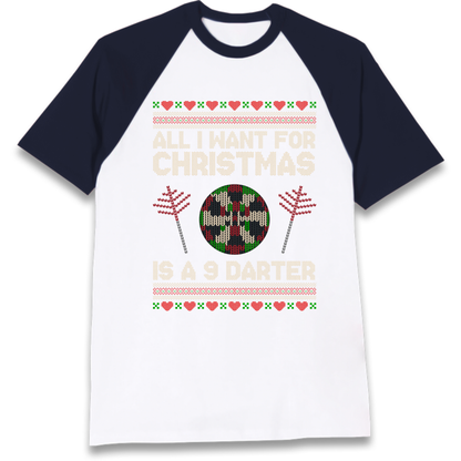 Festive Darts Outfit Raglan T-Shirt