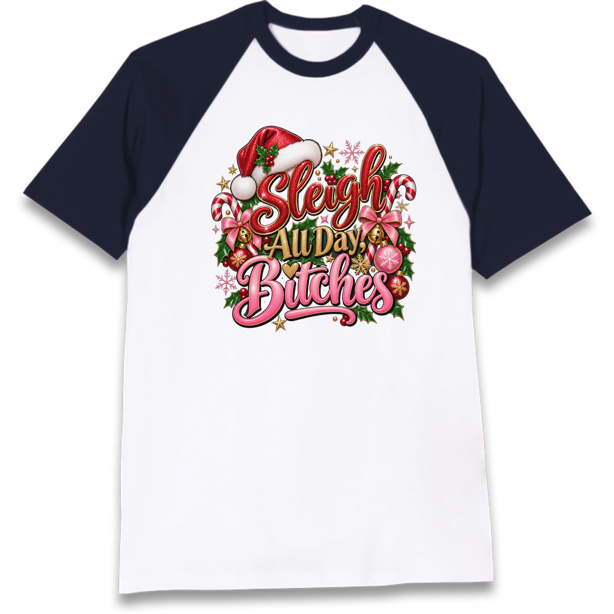 Womens Christmas Raglan T-Shirt