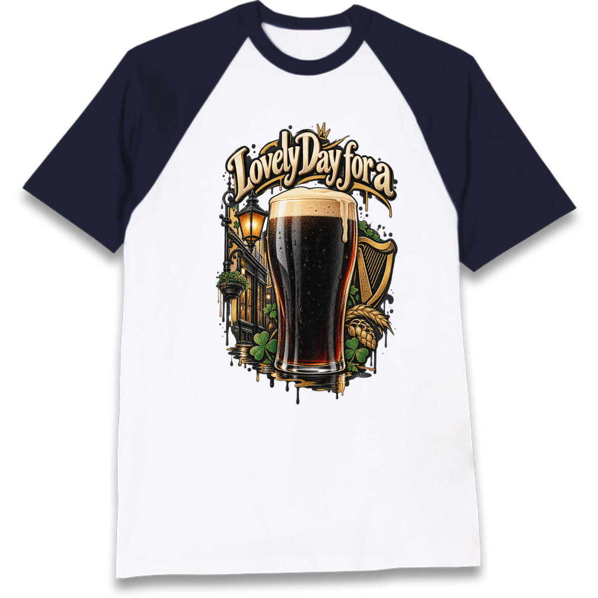 Lovely Day for a Guinness Raglan T-Shirt