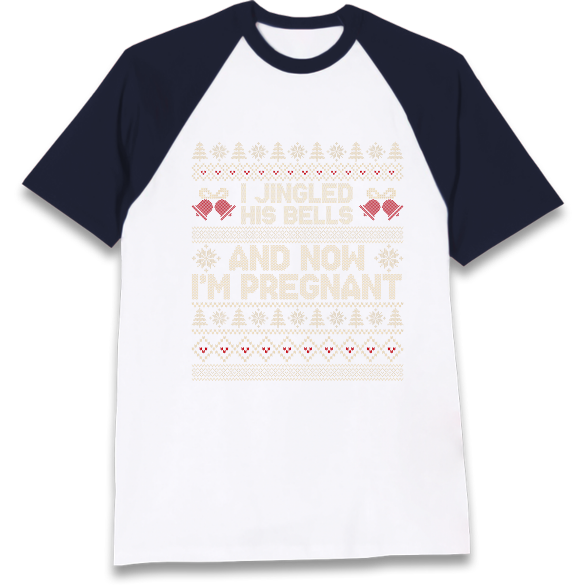 Pregnant At Christmas Raglan T-Shirt