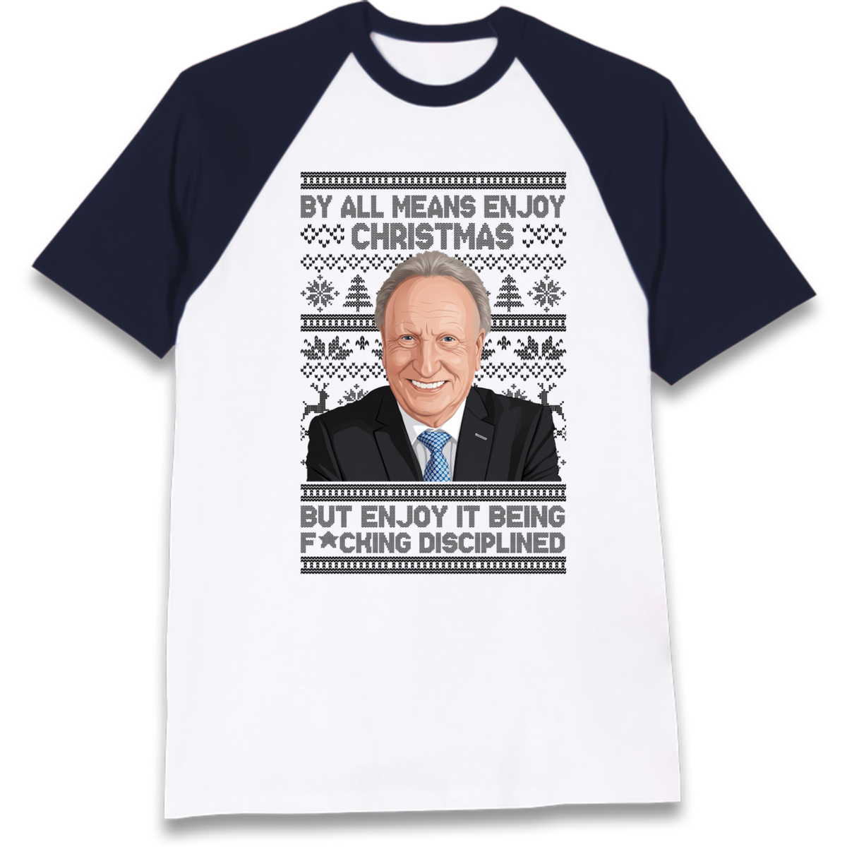 Neil Warnock Christmas Raglan T-Shirt