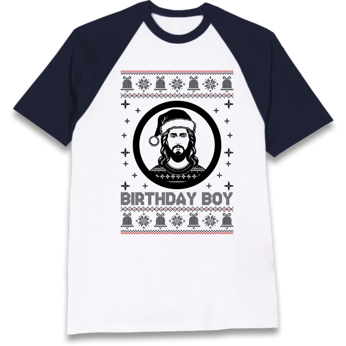 Jesus Birthday Christmas Raglan T-Shirt