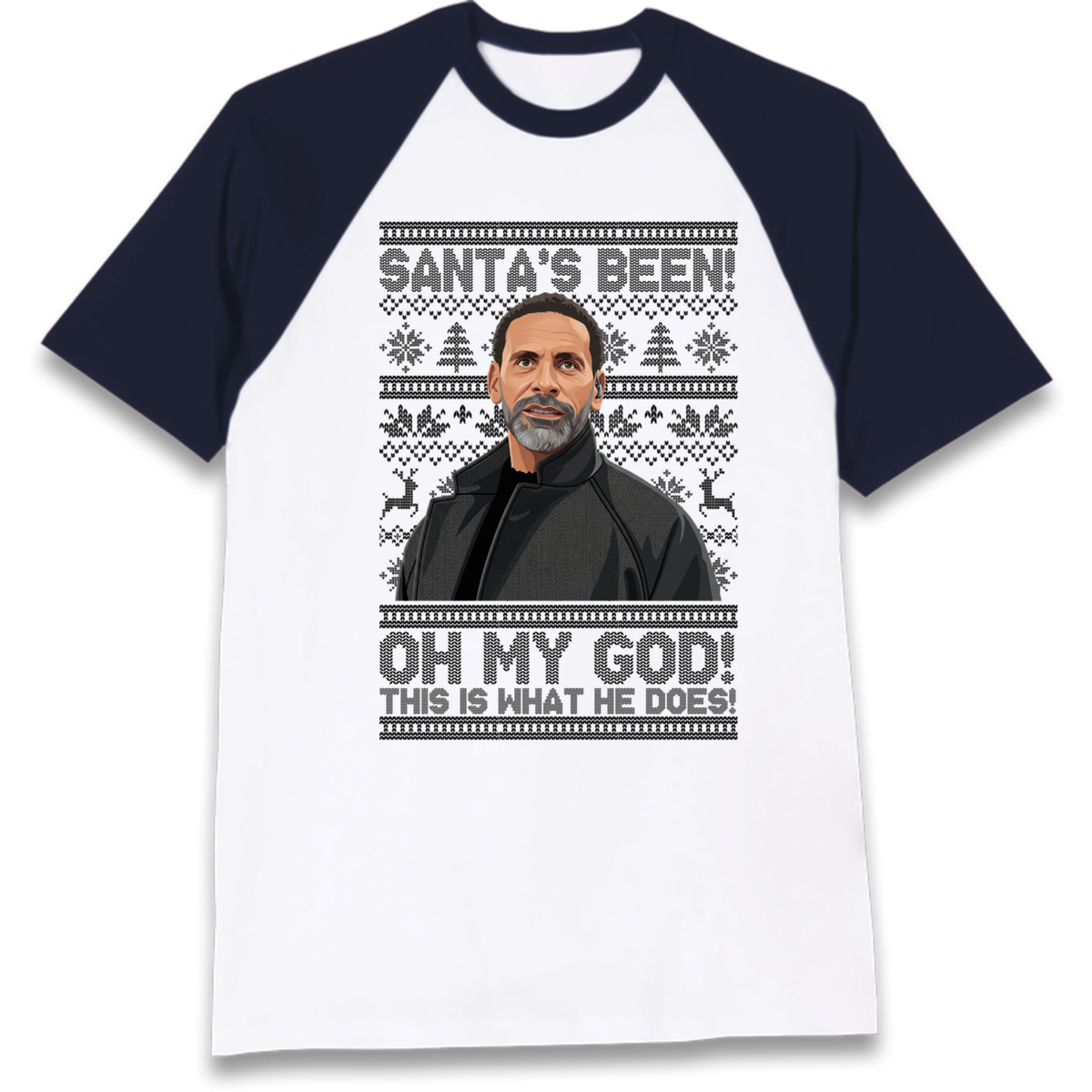 Steve Rio Ferdinand Christmas Raglan T-Shirt
