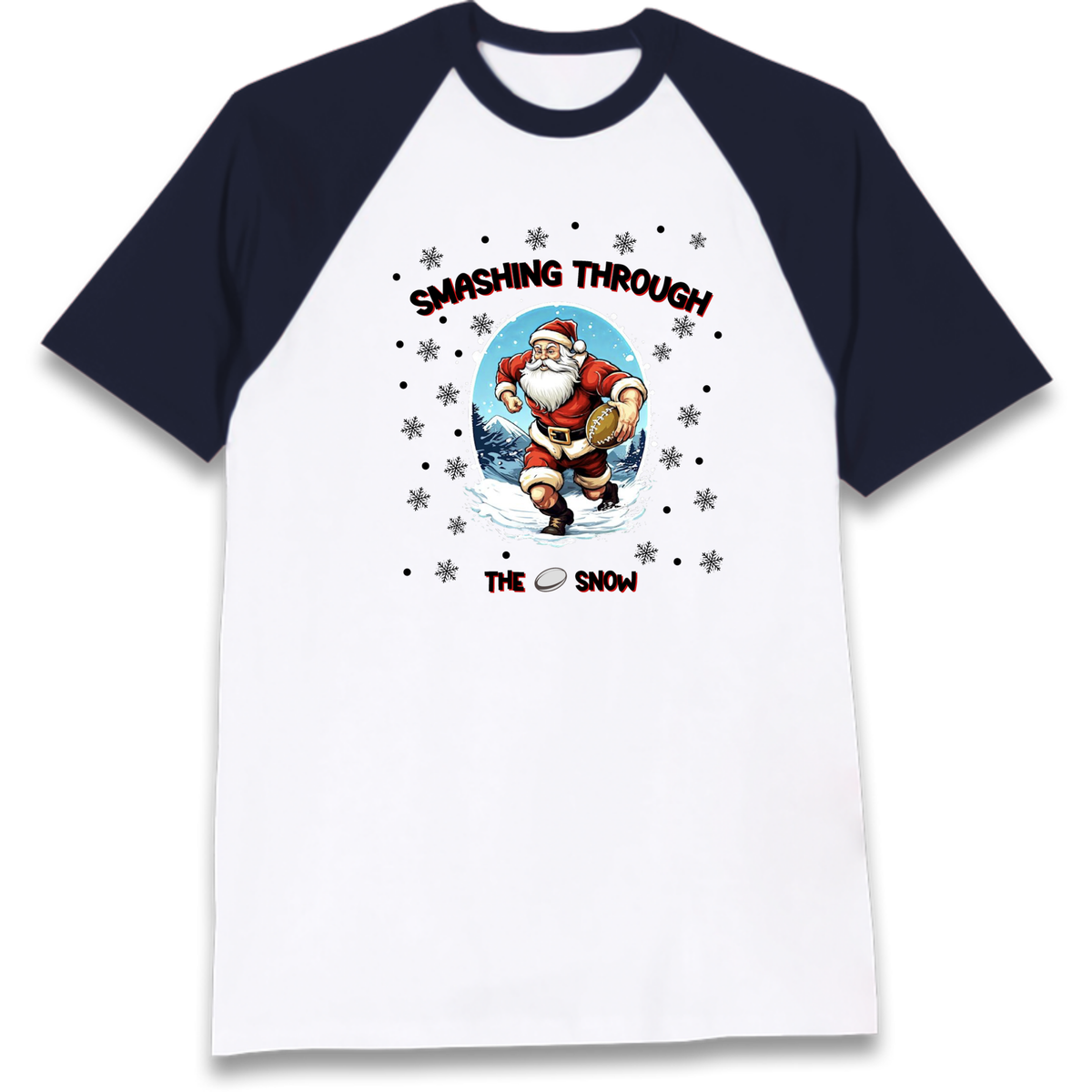 Rugby Santa Clothing Raglan T-Shirt
