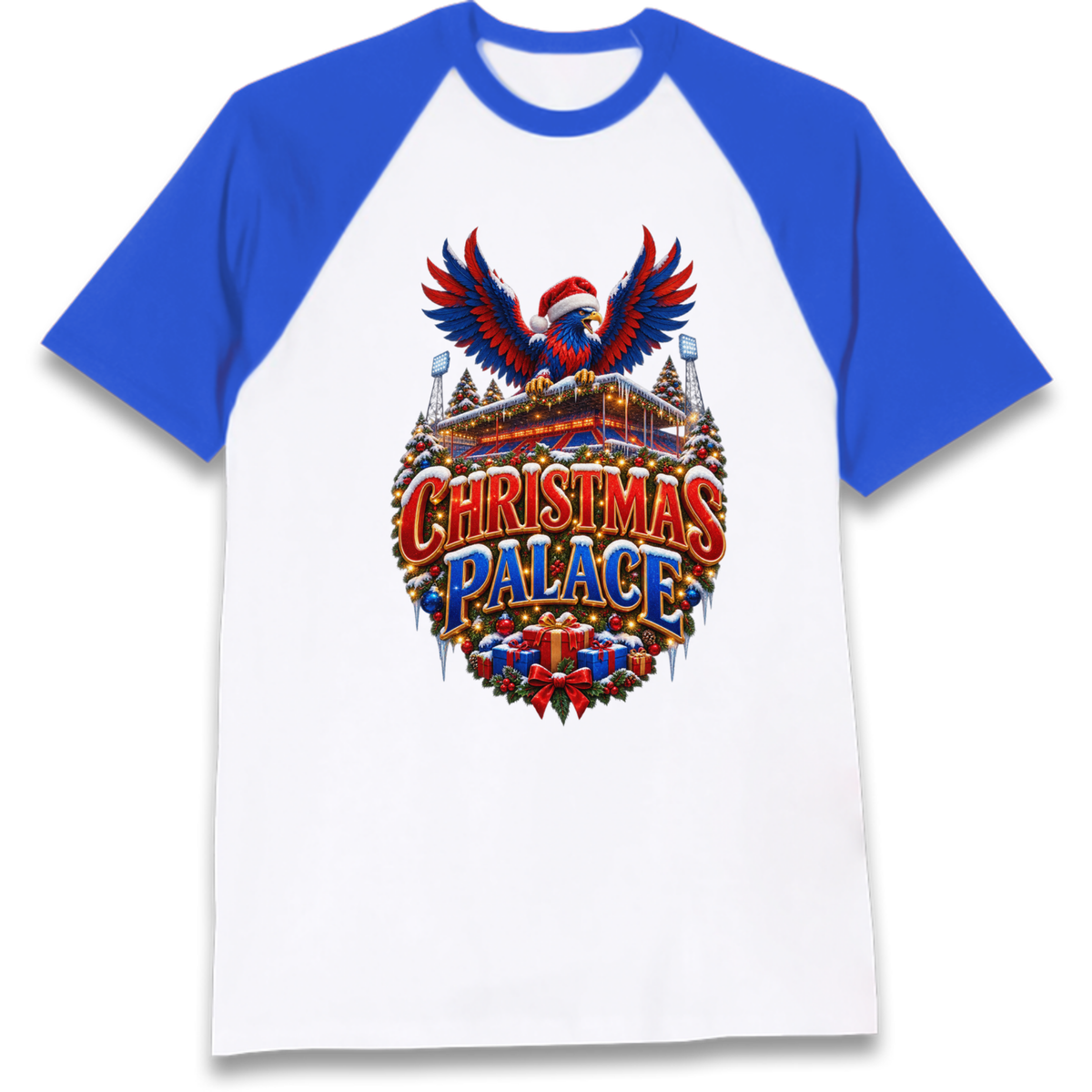 Crystal Palace Football Christmas Raglan T-Shirt