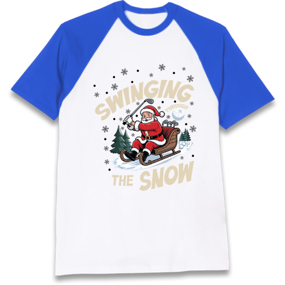 Christmas Golf Raglan T-Shirt