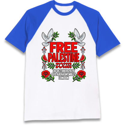 Macklemore and Friends Free Palestine Tour London 2026 Raglan T-Shirt