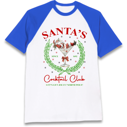 Cocktail Lover Christmas Raglan T-Shirt