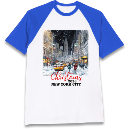 New York Winter Gift Raglan T-Shirt