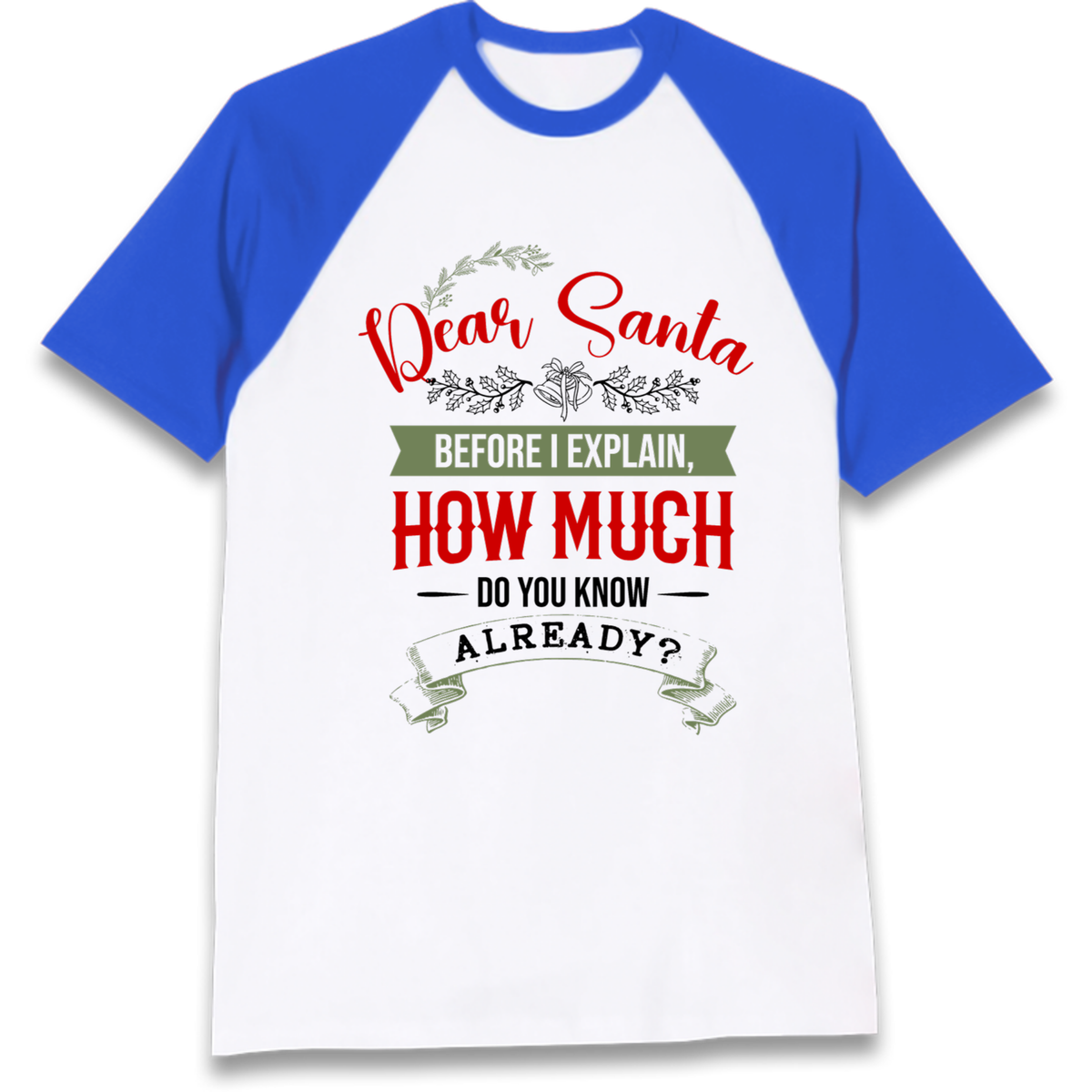 naughty christmas outfit Raglan T-Shirt