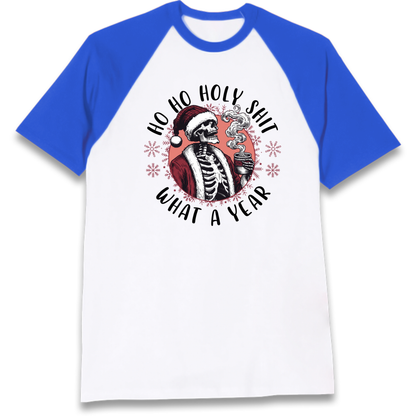 HO HO Holy Santa Raglan T-Shirt