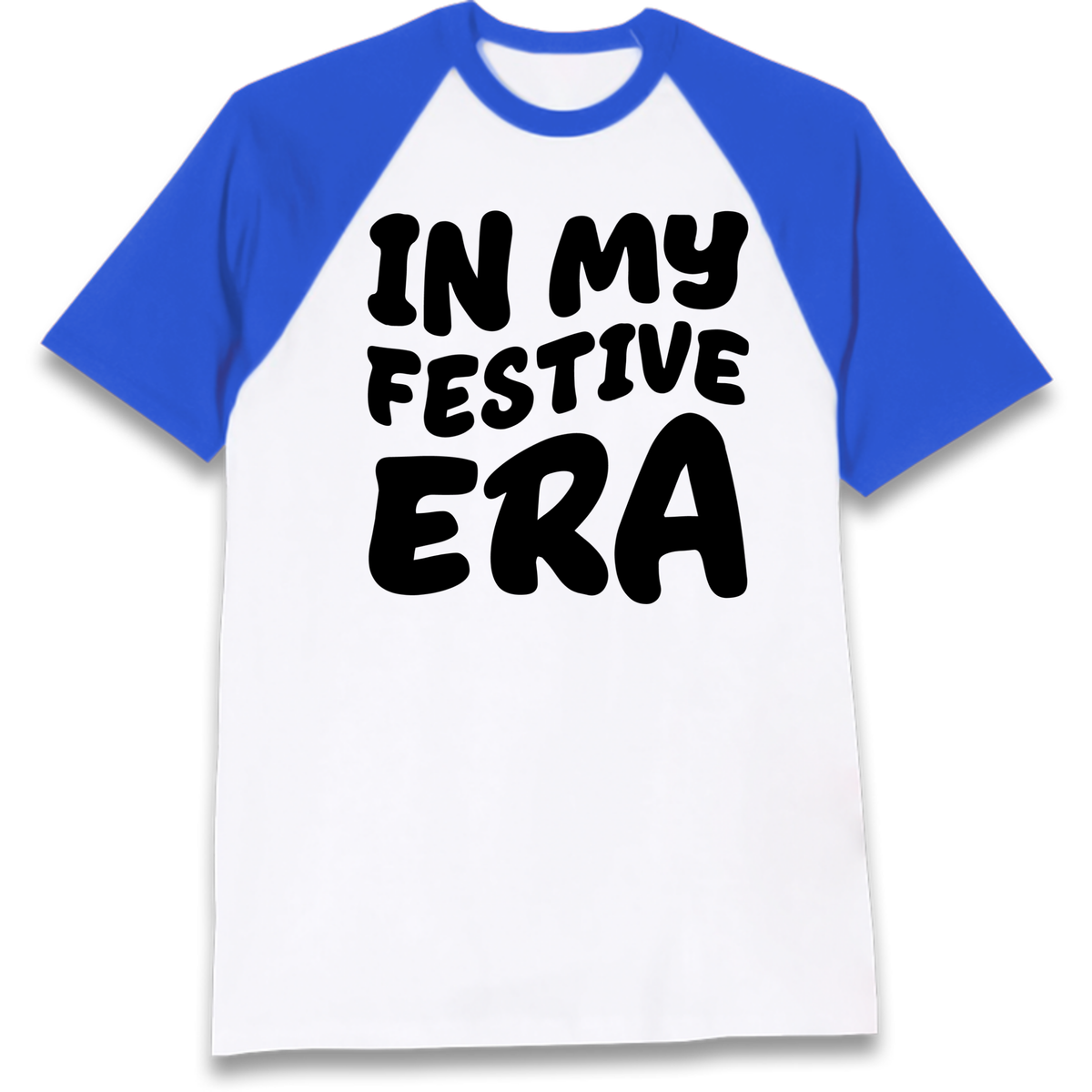Modern Christmas Slogan Raglan T-Shirt