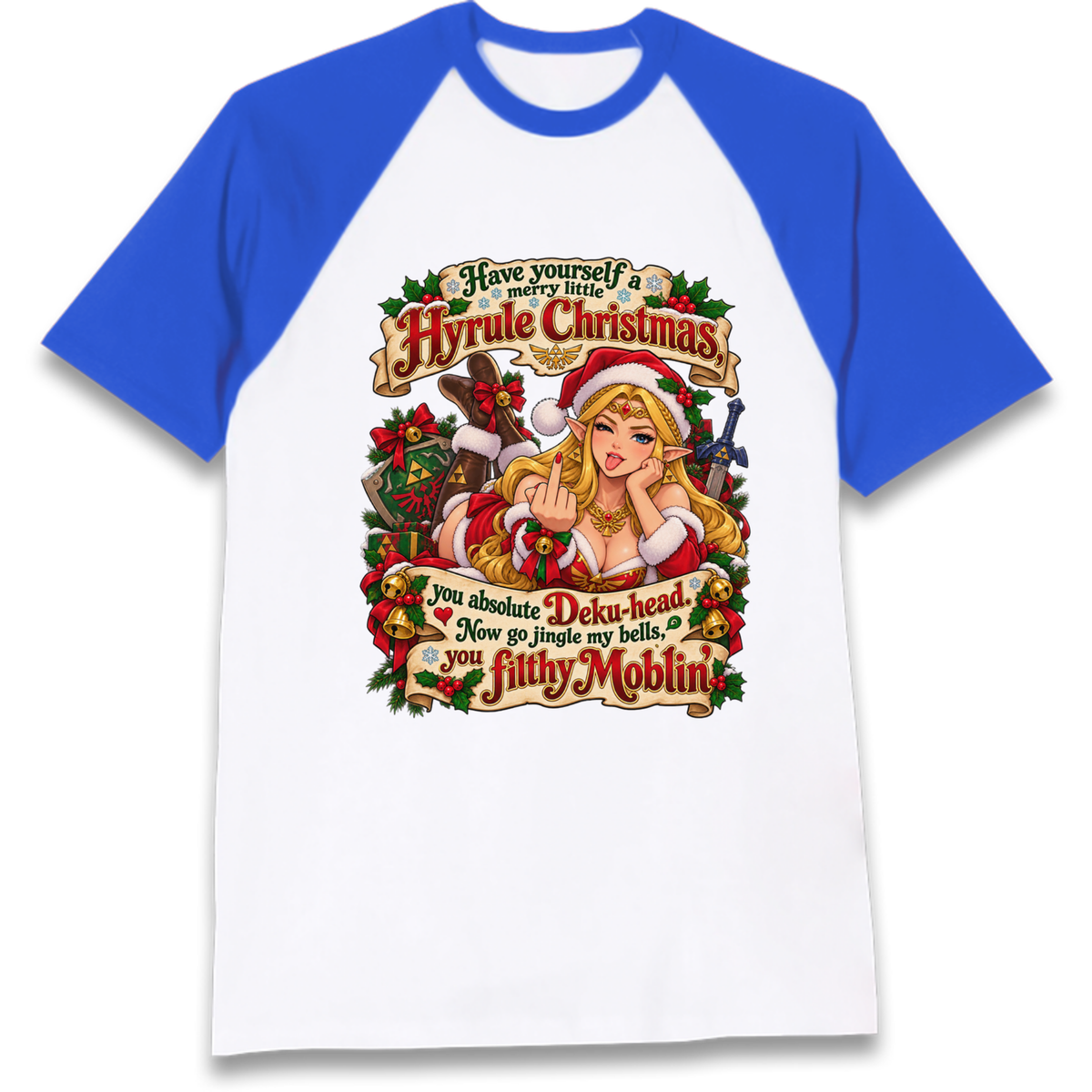 Zelda Christmas Raglan T-Shirt